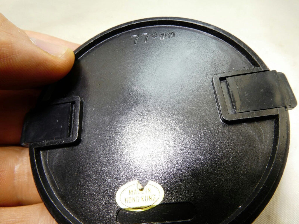 Black 77mm Lens FRONT Cap  Snap on type