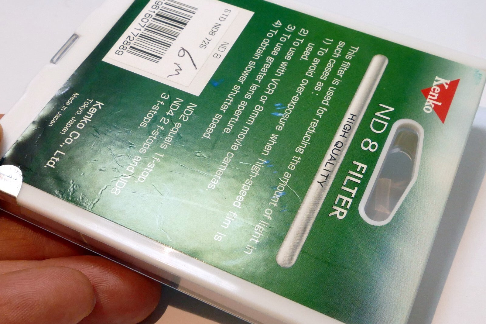 Kenko ND 8  72mm Filter NDX8 3 F Stops  - new