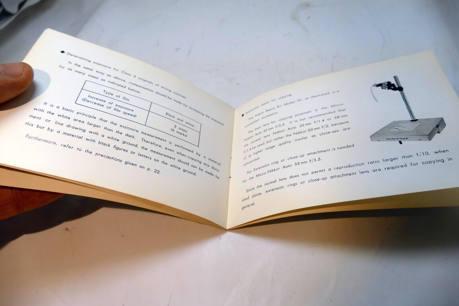 Nikon F Photomic-T FINDER Supplement to Instructions manual English EN - vintage