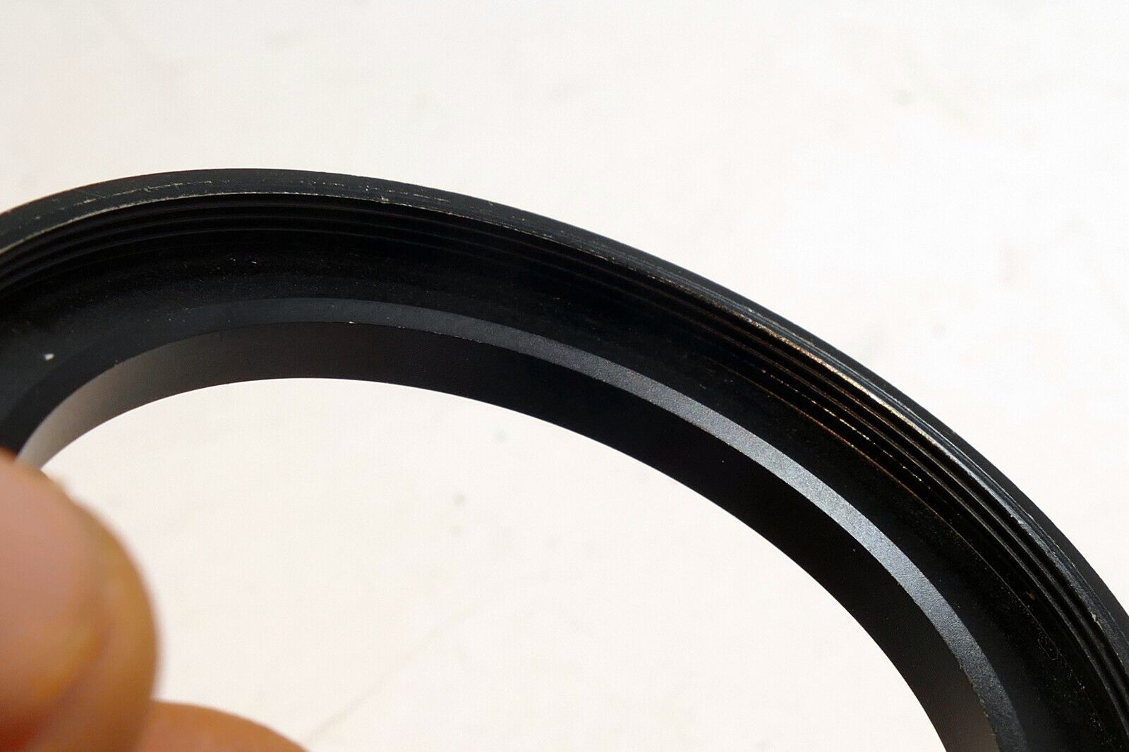 46mm  Lens Adapter Ring  step up to  55mm  ribbed rim threaded screw in