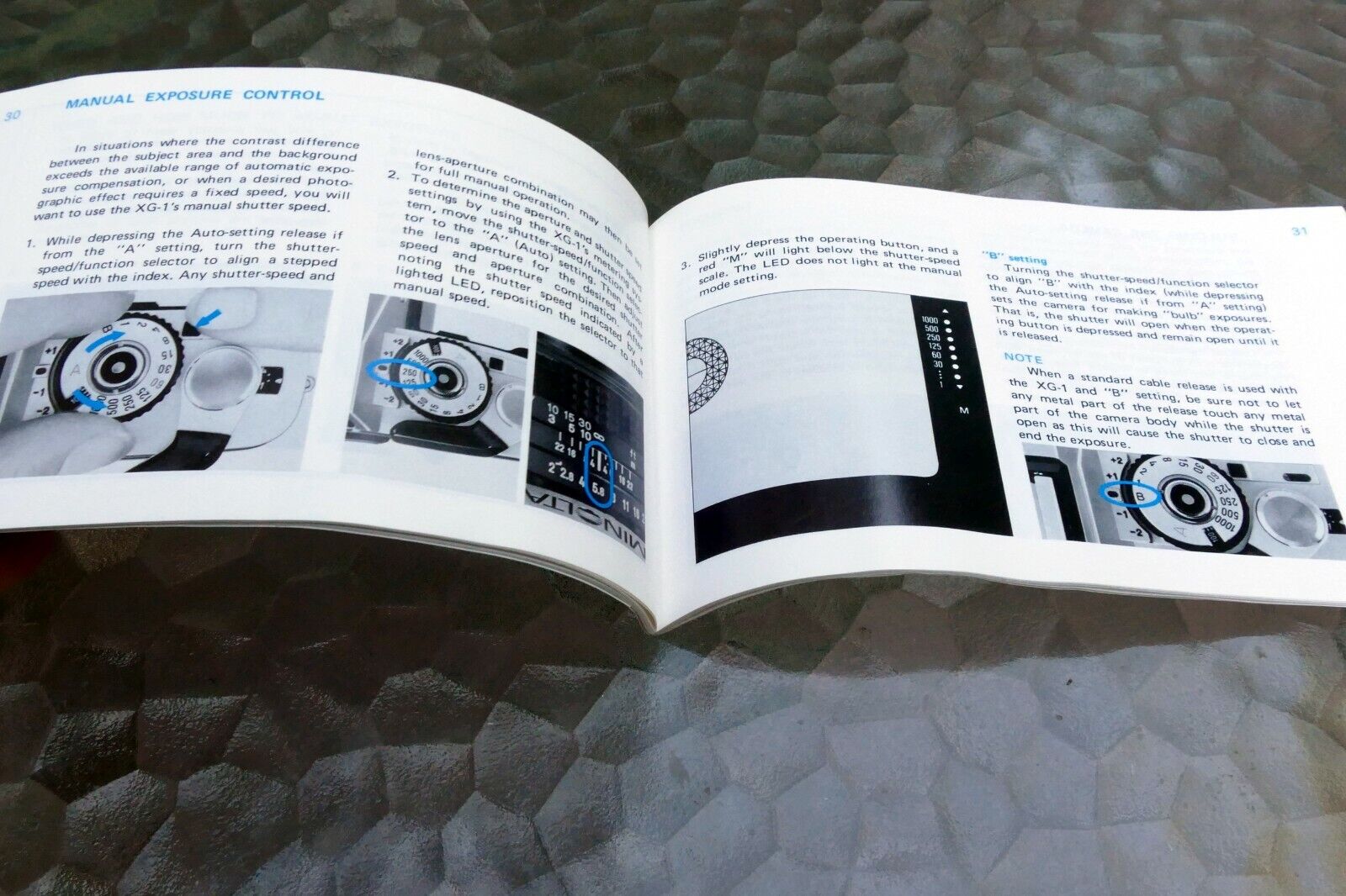 Minolta XG-1 (n) camera Owner's Instruction manual guide E English