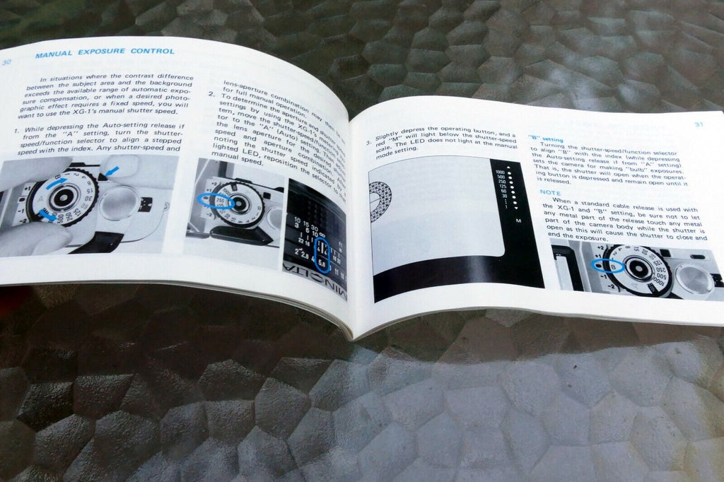 Minolta XG-1 (n) camera Owner's Instruction manual guide E English