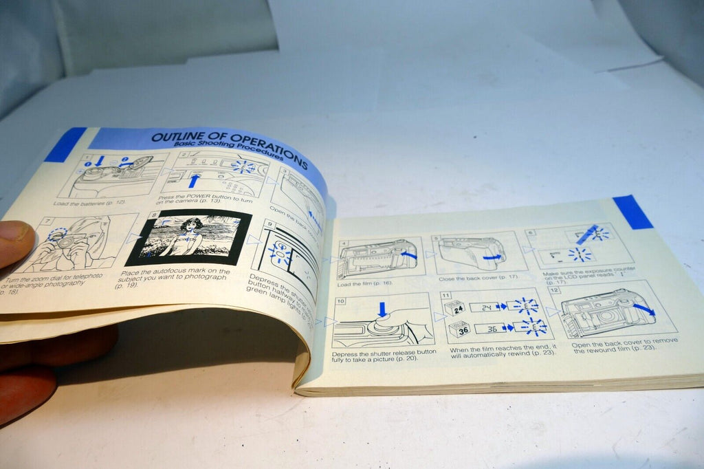 Olympus Super zoom 80 Wide Camera User's Manual Instruction Guide 2800 DLX