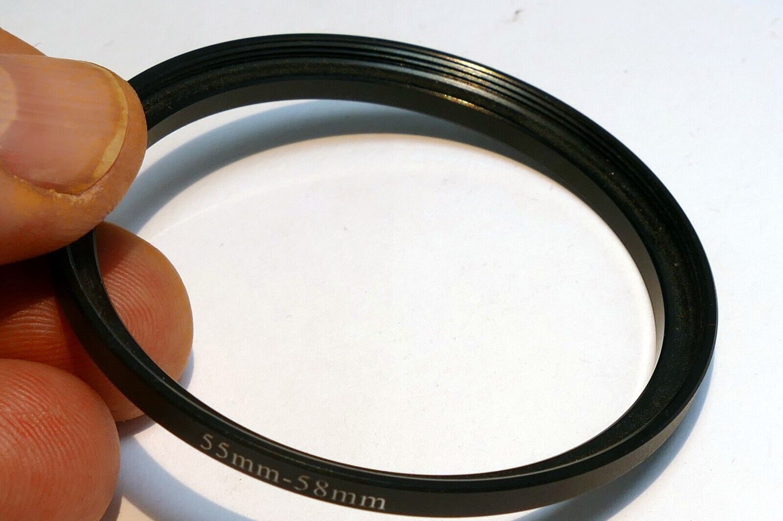 55mm to 58mm male to female threads step Up ring adapter