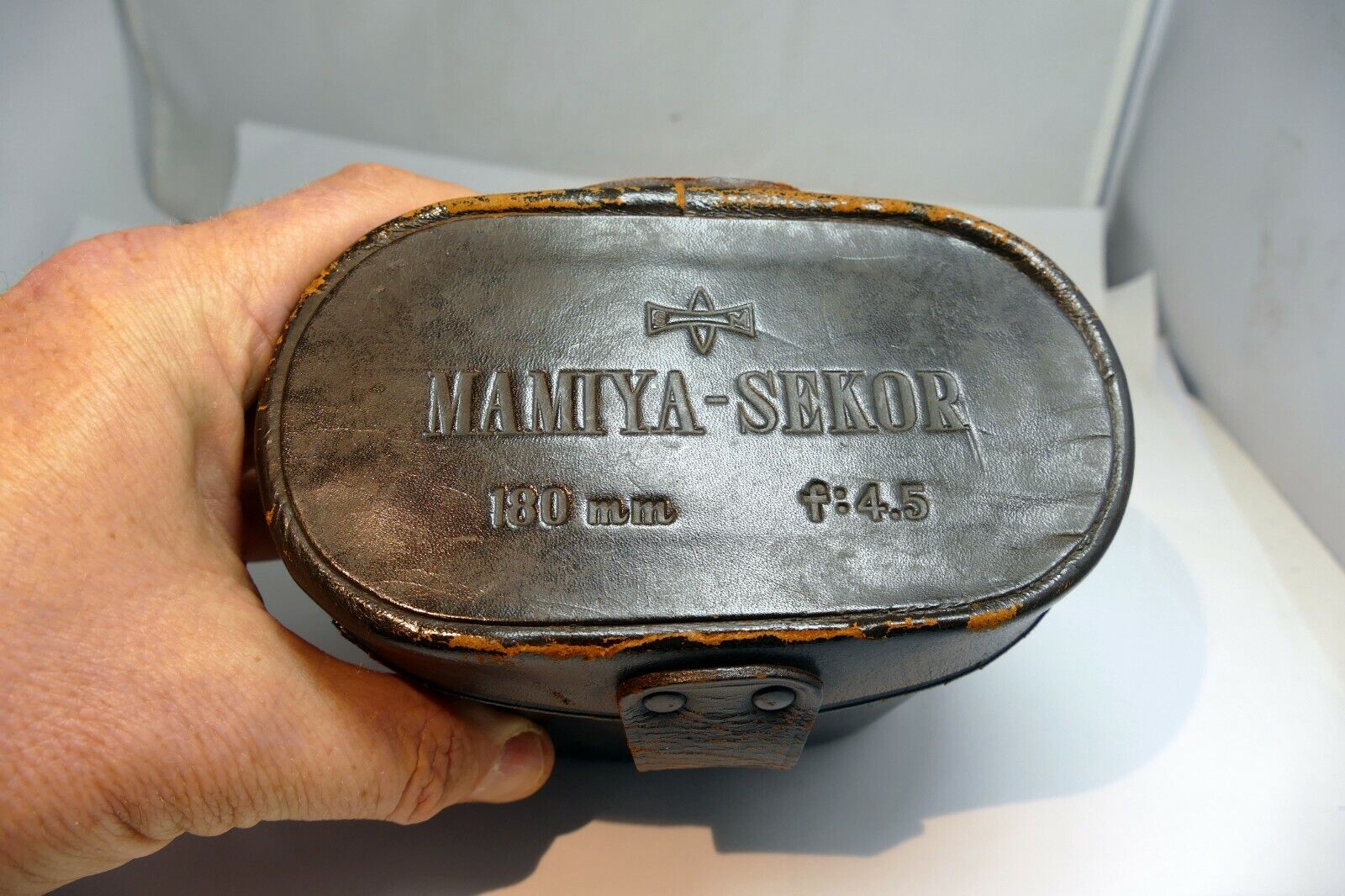 Mamiya Sekor 180mm f4.5 Hard case for lens TLR brown 18cm 13.5cm