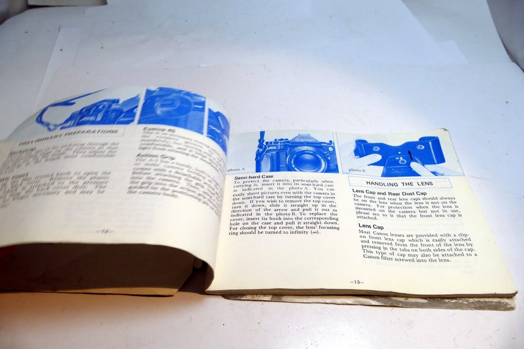 Canon A-1 Camera Manual Original Instruction Guide Book A1  English EN