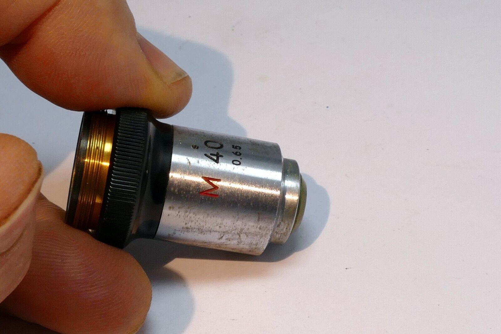Nikon M 40 / 0.65  Microscope Objective Lens - works good Genuine