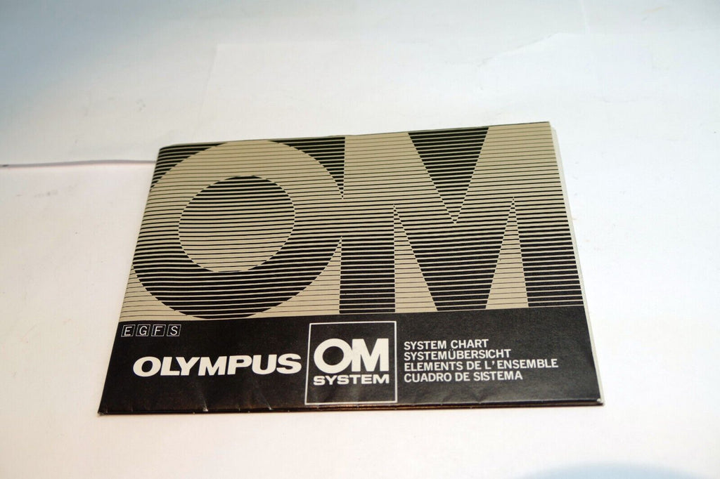 Olympus OM System  chart lens accessory guide brochure