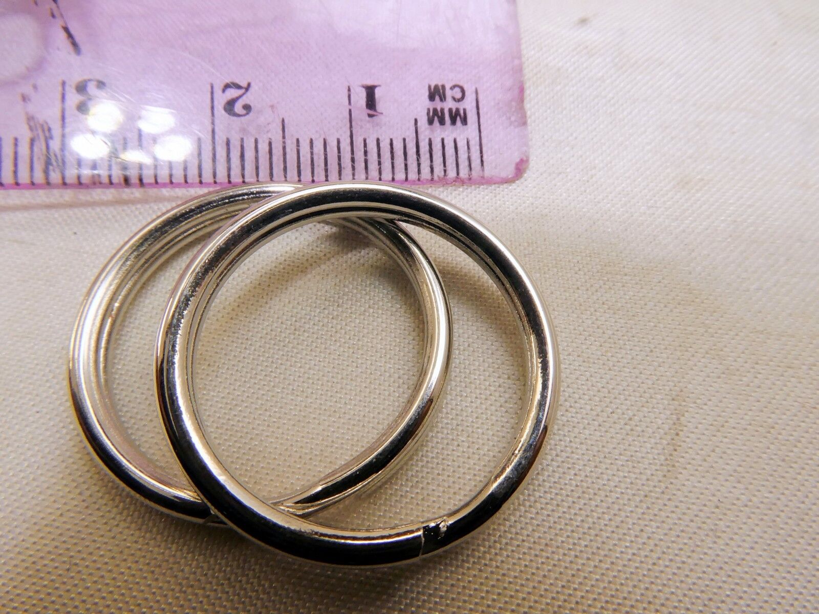1" 25mm pair Two Steel Lug Connector Metal Split O-Rings for Camera Strap Belt