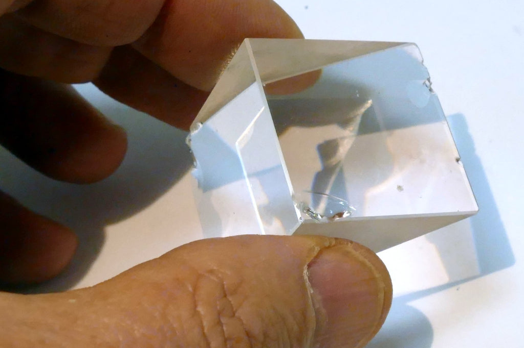 OPTICAL GLASS PRISM OPTICS 1X1.5" right angle 90 degree