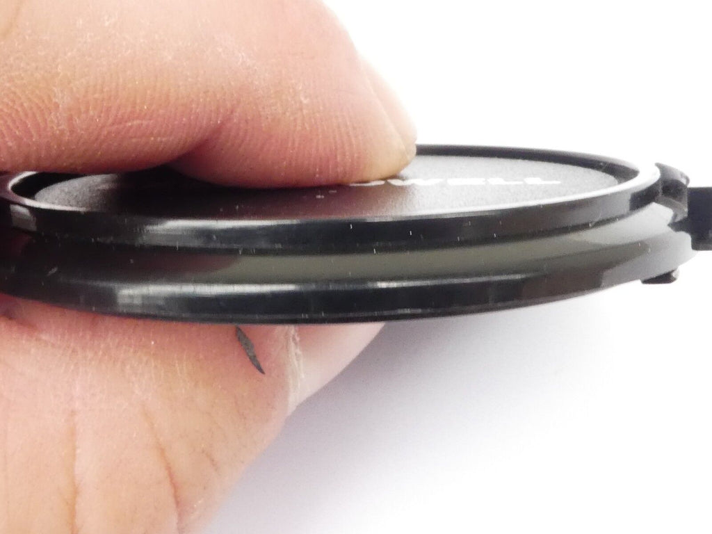 Used Bell&Howell 49mm Lens Front Cap Black snap-on type plastic Japan