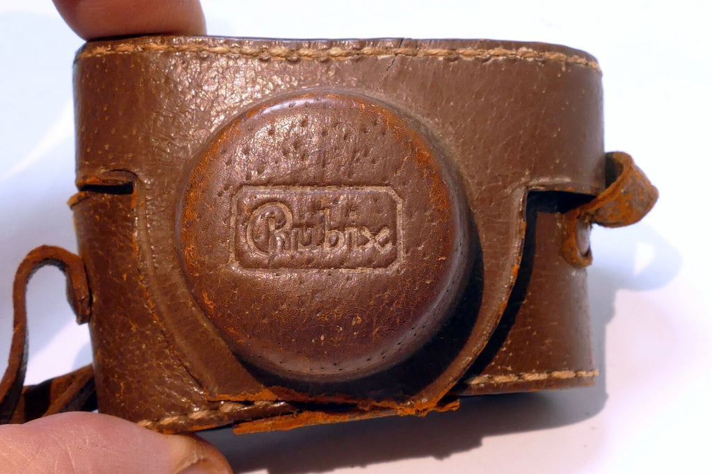 Leather Camera Case for Rubix 16mm camera miniature vintage