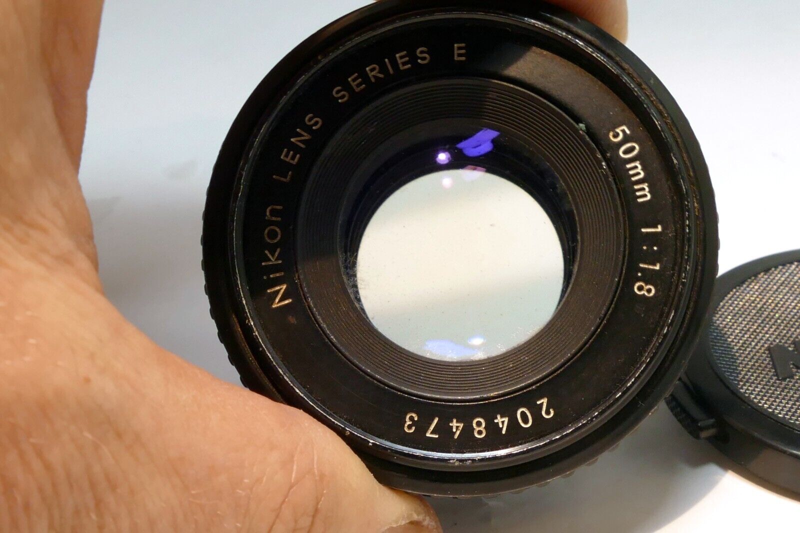 Nikon E series 50mm f1.8 Ai-s Lens prime pancake with little bit of fungus