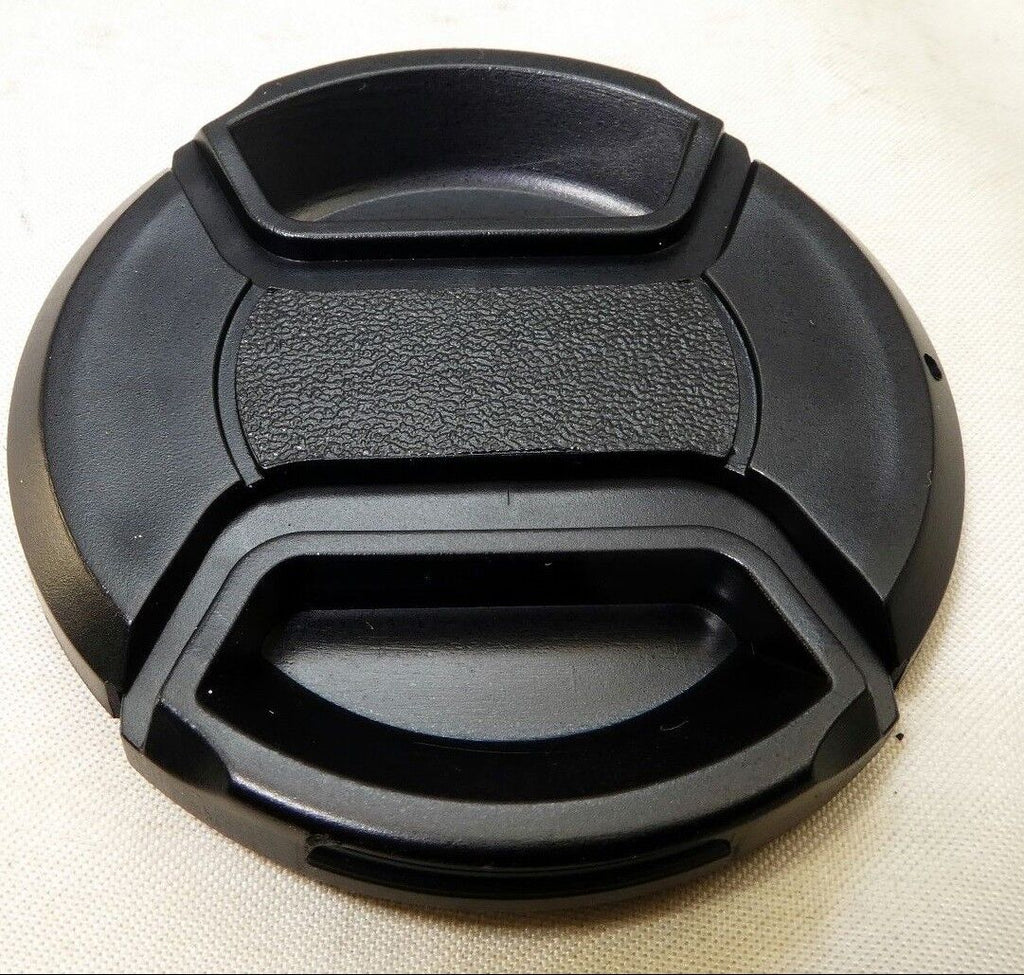 58mm Lens Front Cap  Black Center Pinch Plastic