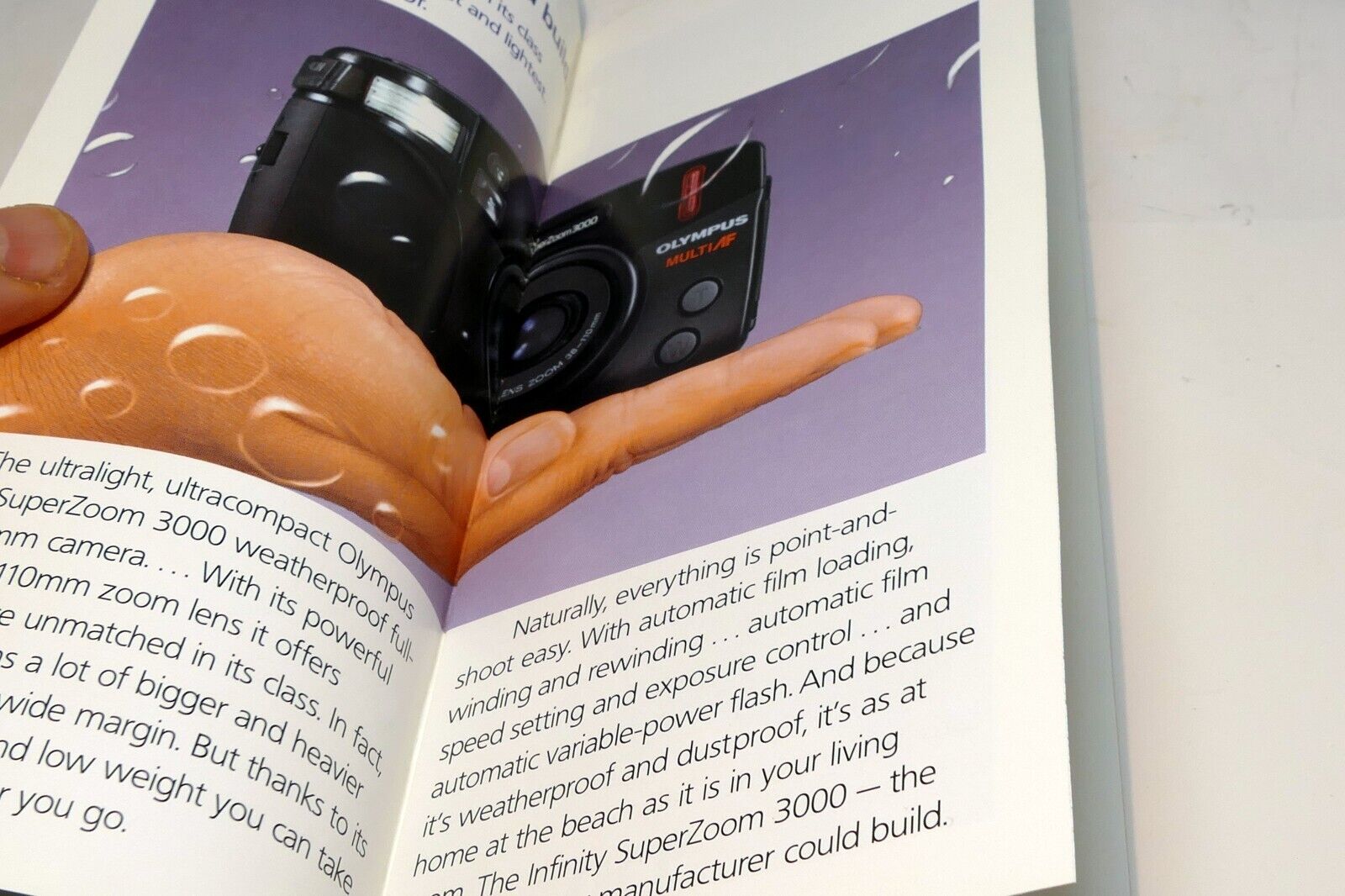 Olympus Infinity Super Zoom 3000 Camera 35mm Brochure 1993 advertisement add