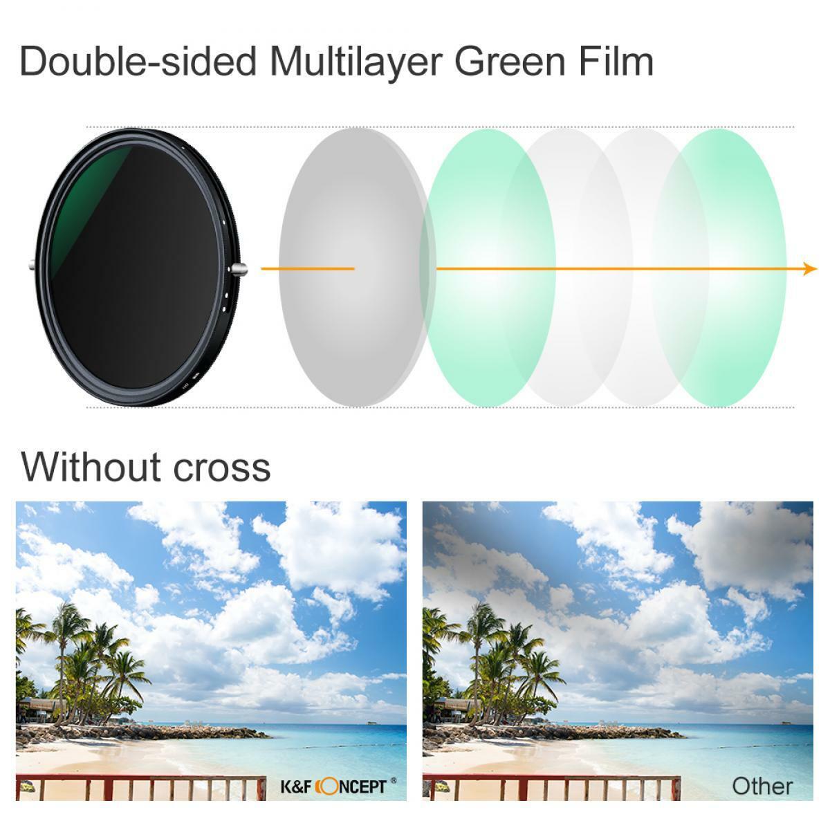 67mm K&F Nano X Circular Polarizer Filter Slim CP-L ND fader NDX2-NDX32 variable
