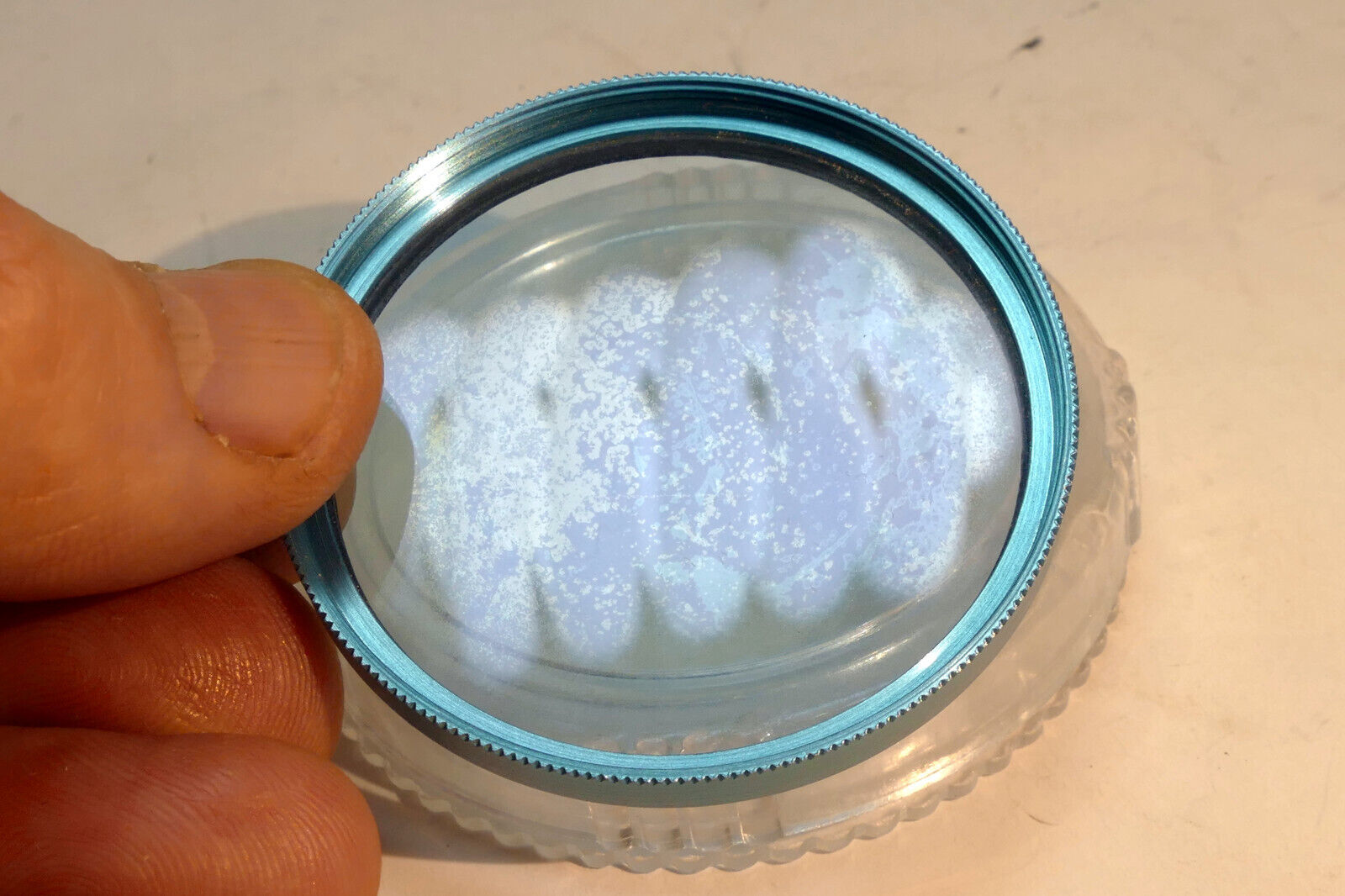 Tiffen 49mm  SF-49M 82A light blue filter threaded (with coating damage)
