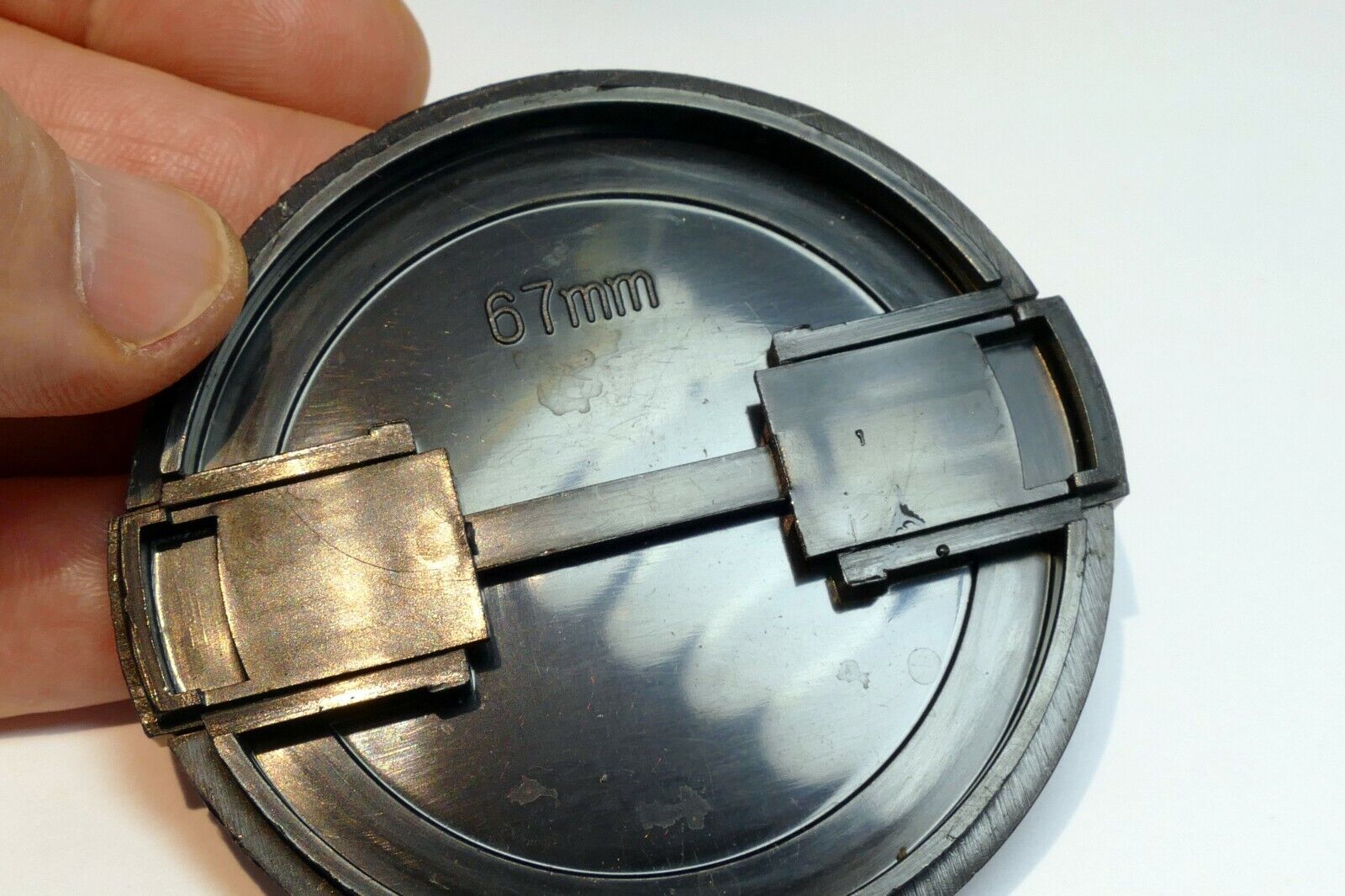 67mm snap on type Lens Front Cap black  plastic