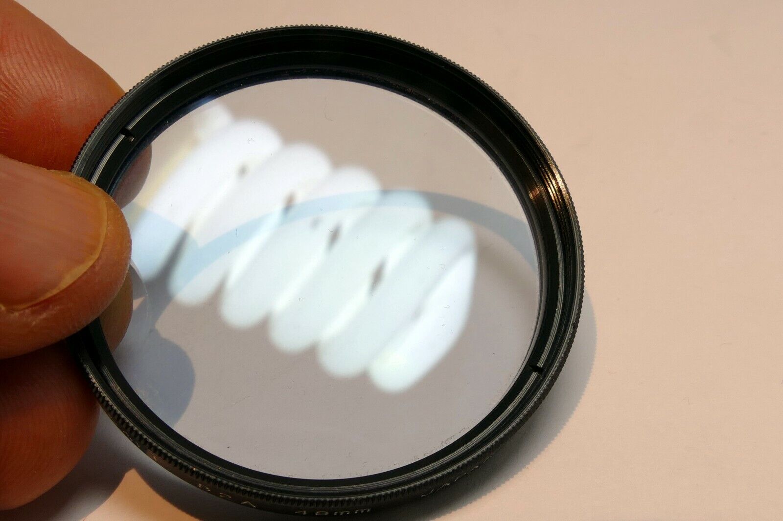 Kalt 82A  48mm threaded filter screw in light blue cooling