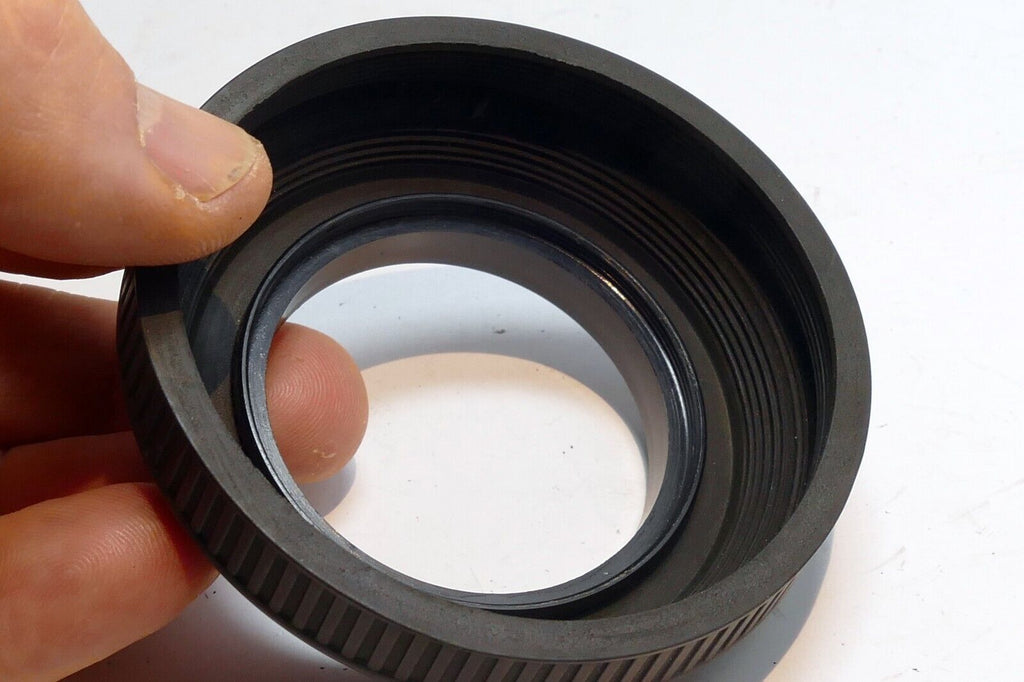 49mm Double Threaded Rubber Lens Hood Shade collapsible  for Normal 50mm lenses