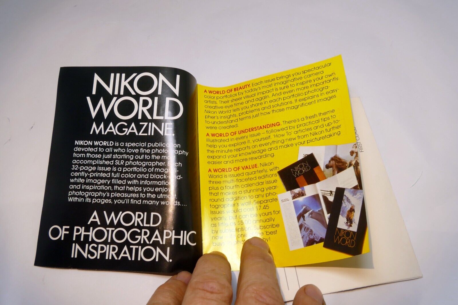 Nikon World magazine brochure vintage  1980's