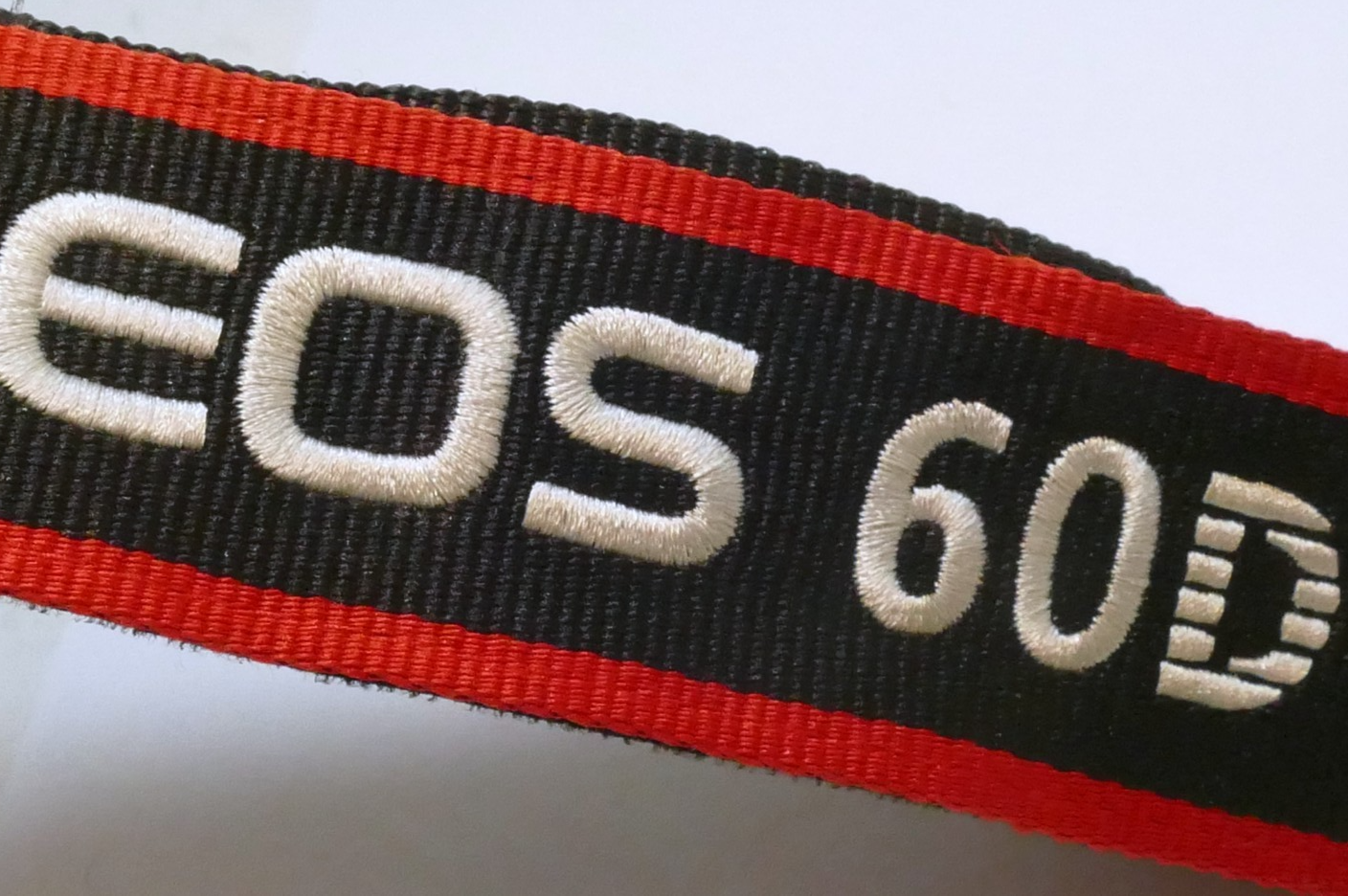Canon EOS 60D Camera Neck Shoulder Strap Canvas Black/Red - Genuine OEM