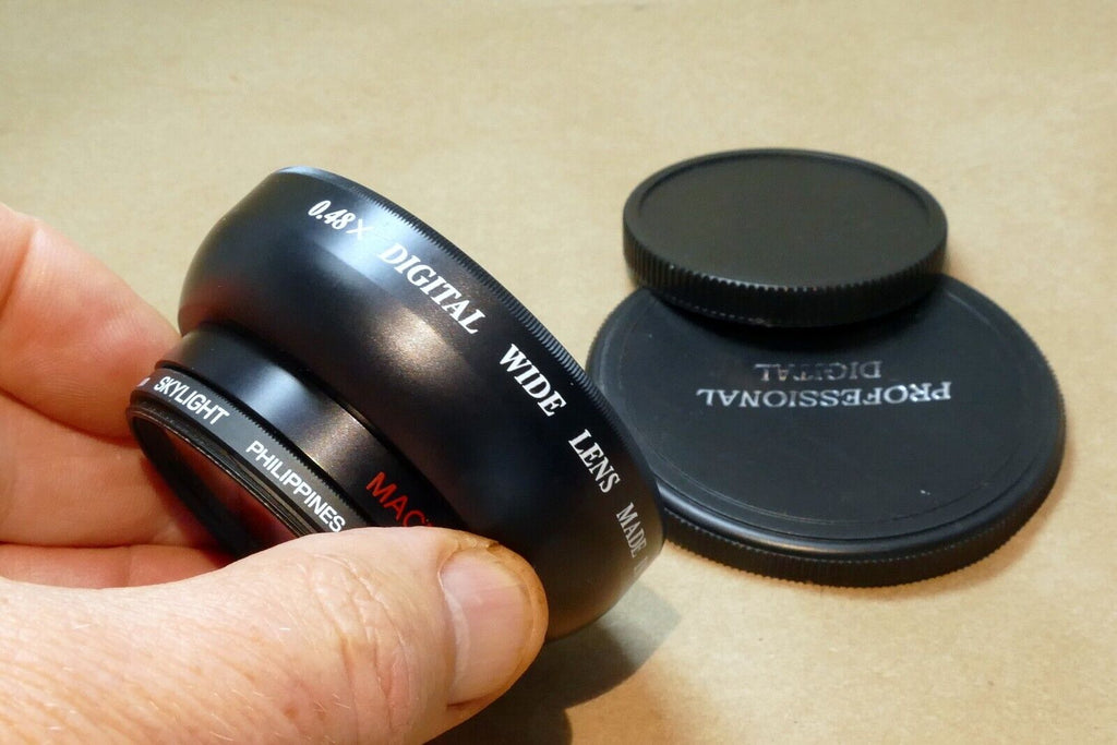 52mm Vision Optics 0.48X Wide Angle Lens with 52mm Hoya sky filter attached