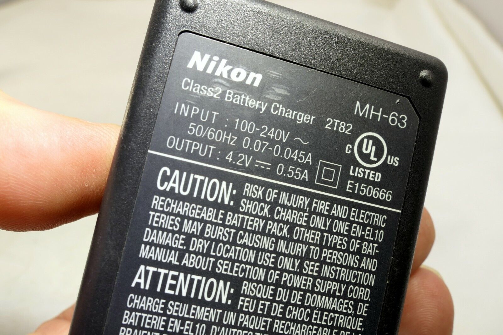 Nikon MH-63 AC battery charger adapter for Coolpix camera genuine EOM