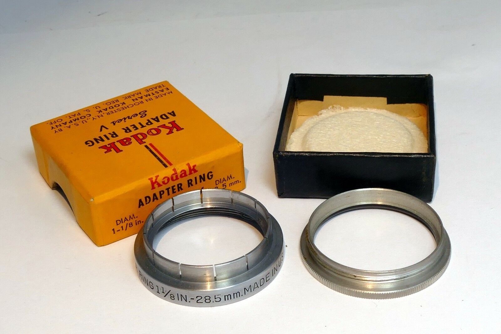 Kodak series V 5 Adapter ring with 1  1/8" 28.5mm retainer ring Filter Holder