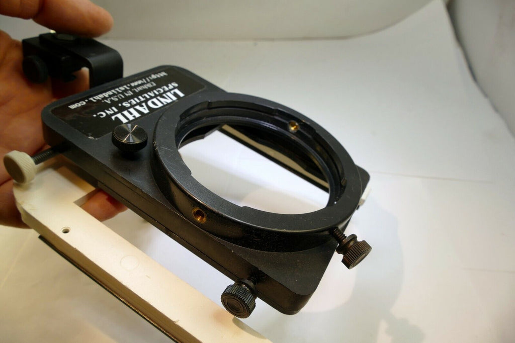 Lindahl Bellows lens Hood Single 3X3 slot filter holder (white)