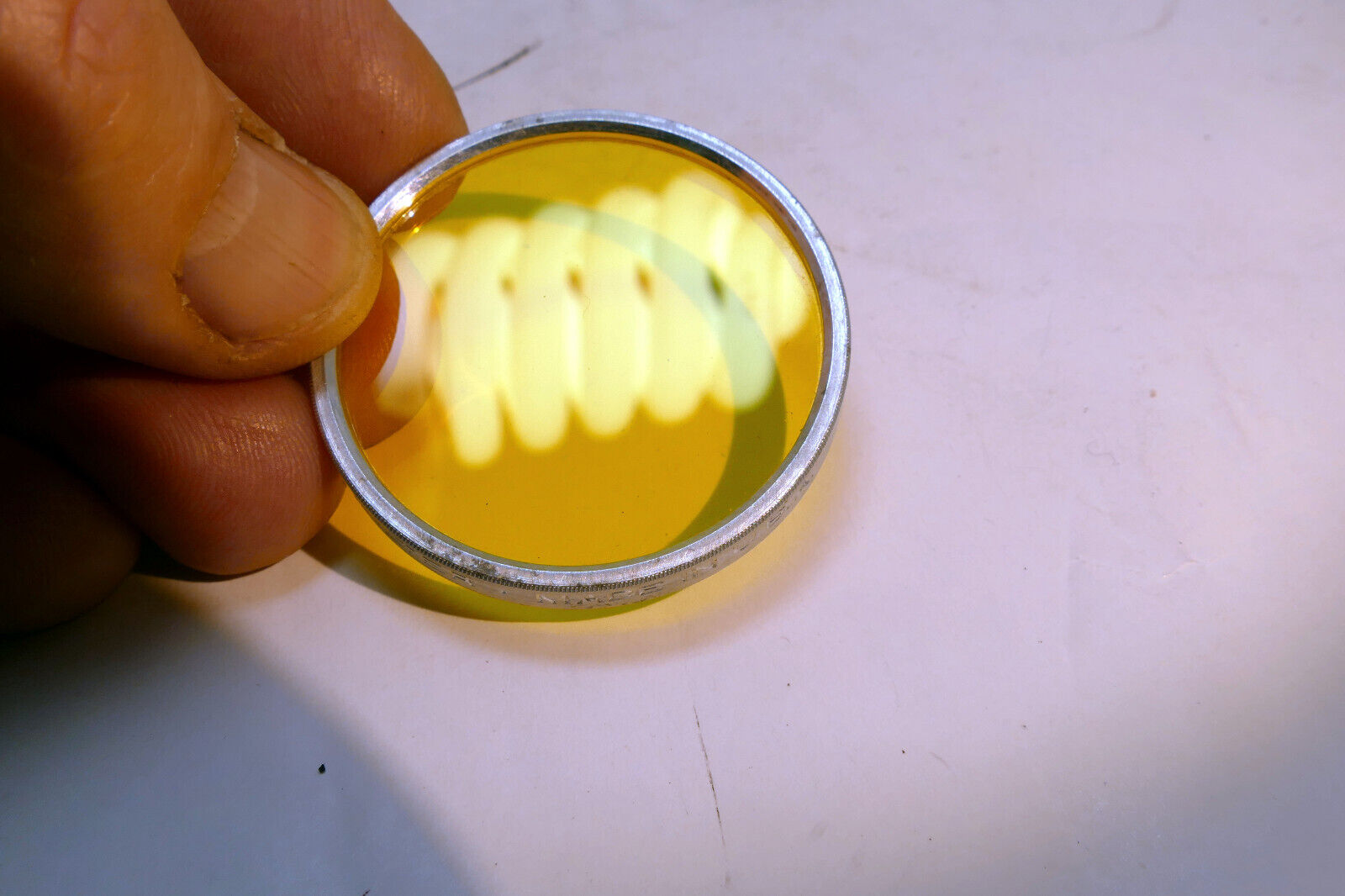 ARGUS Yellow 2 Filter series 6 VI made in USA LY Optical Glass 41mm