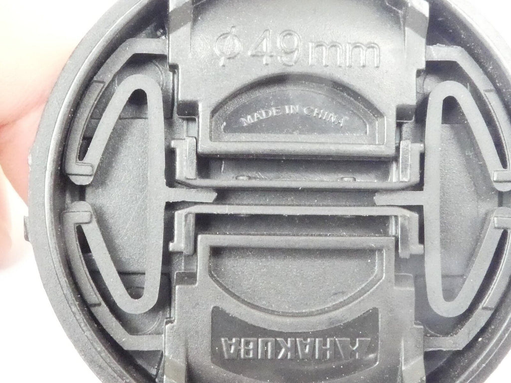 Used Hakuba 49mm Lens Front Cap Black snap-on type plastic