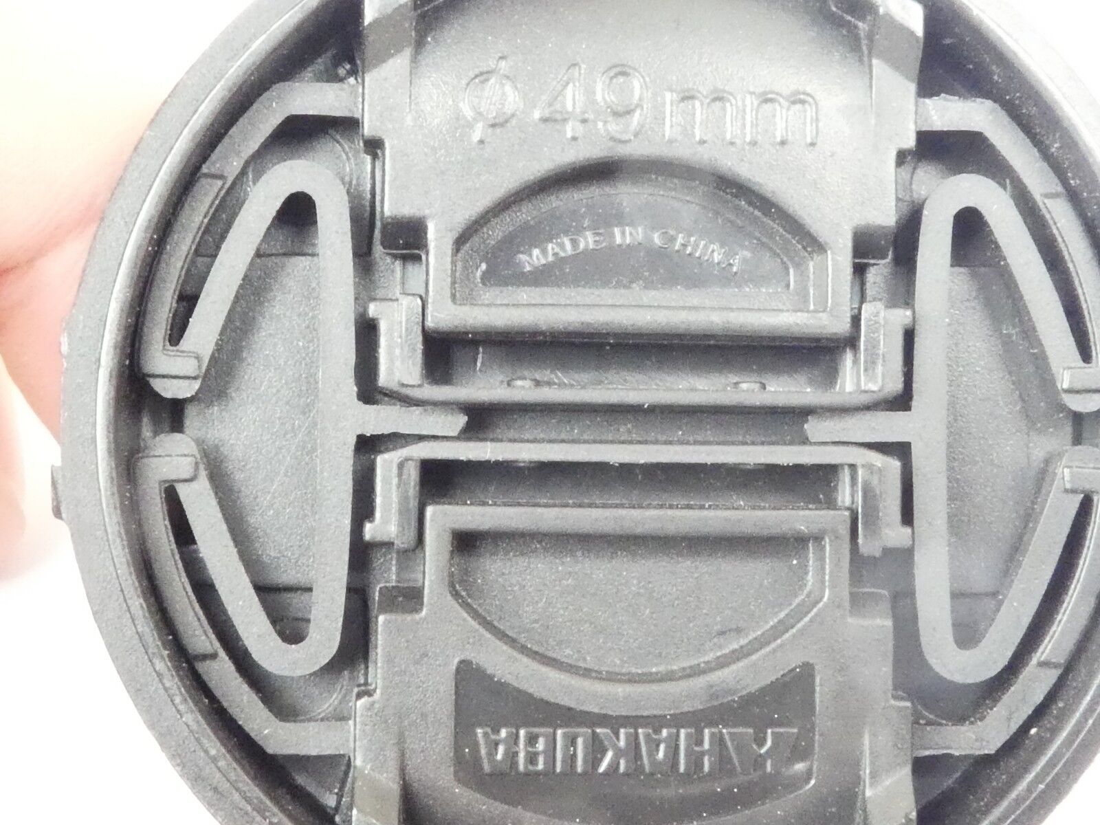 Used Hakuba 49mm Lens Front Cap Black snap-on type plastic