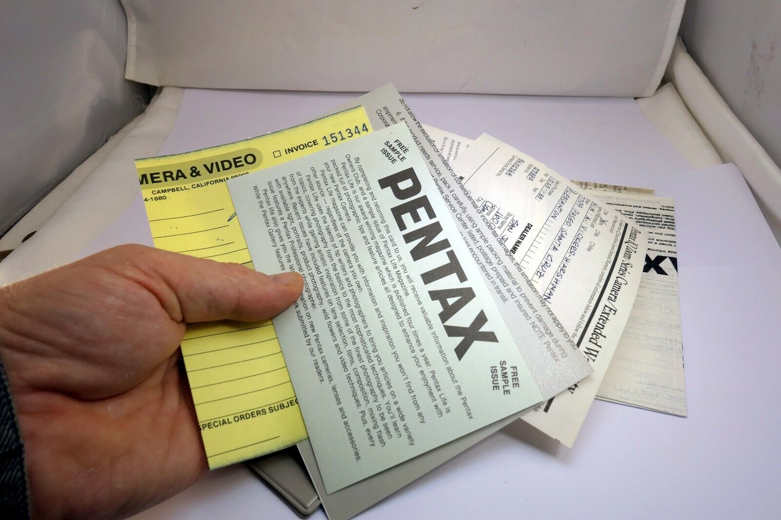 Pentax extended warranty card w/ folder vintage for IQ zoom series camera 1989
