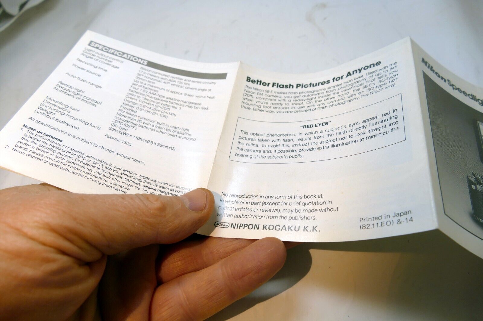Nikon SB-E Flash Speedlight Owner GUIDE INSTRUCTION manual English EN - vintage