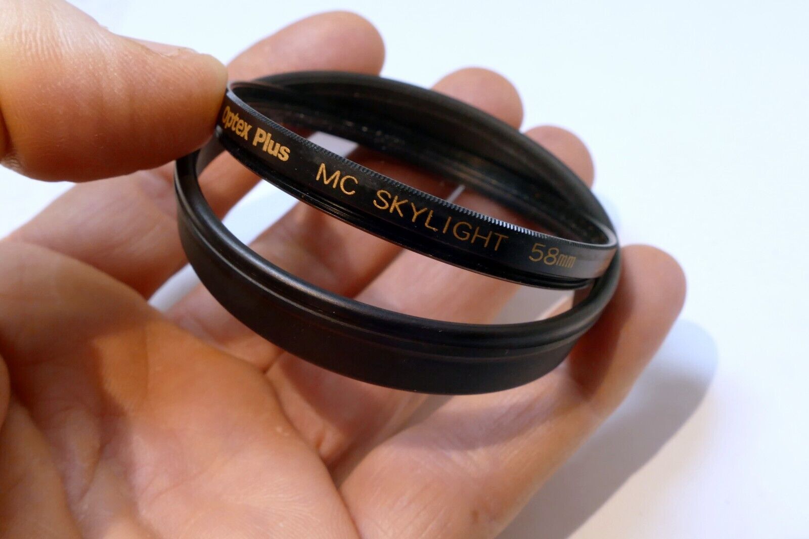 Optex MC Skylight 58mm Lens Filter with rubber protective cover ring