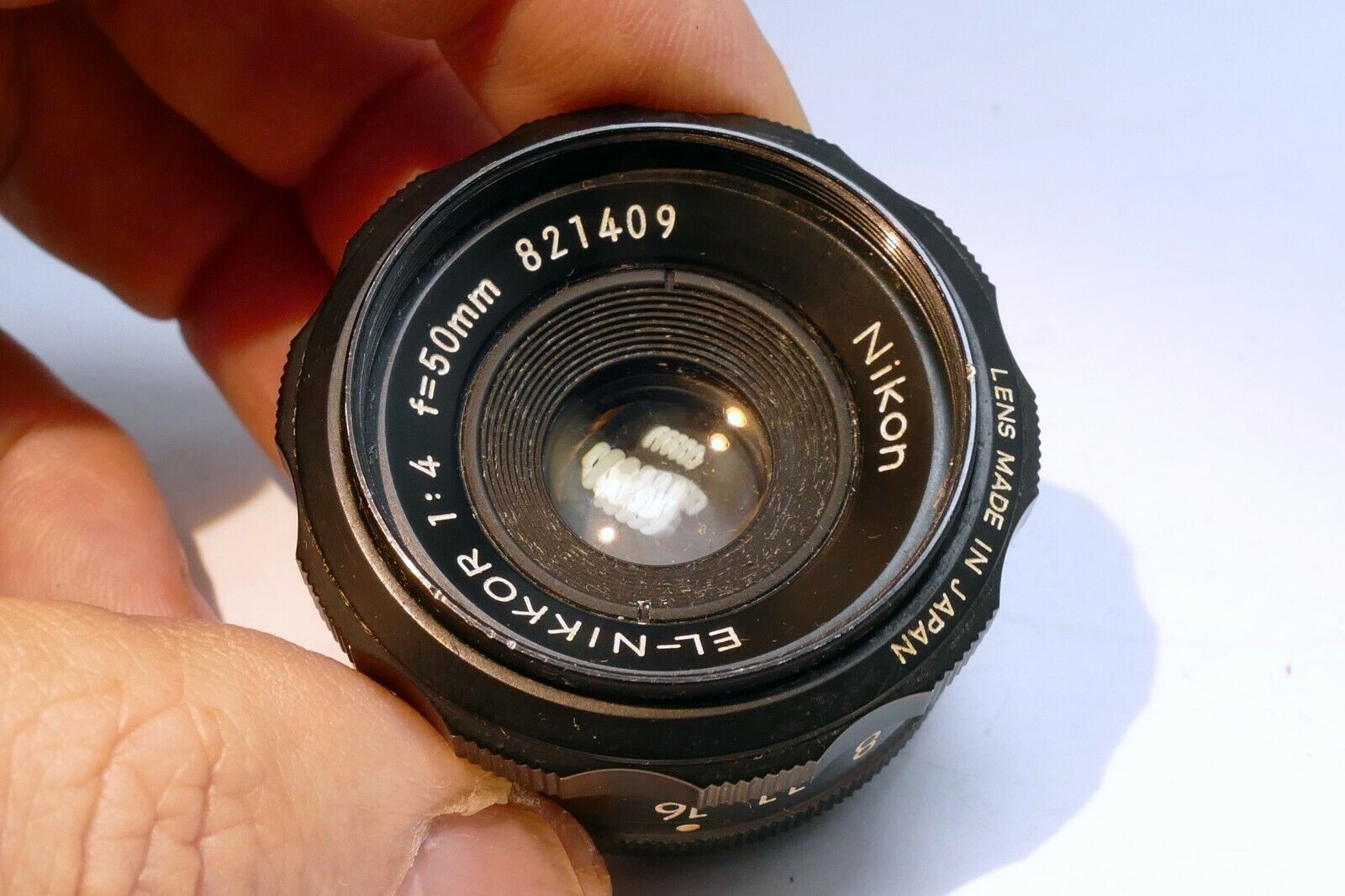 Nikon EL Nikkor 50mm f4 Lens (with haze inside) - AS IS