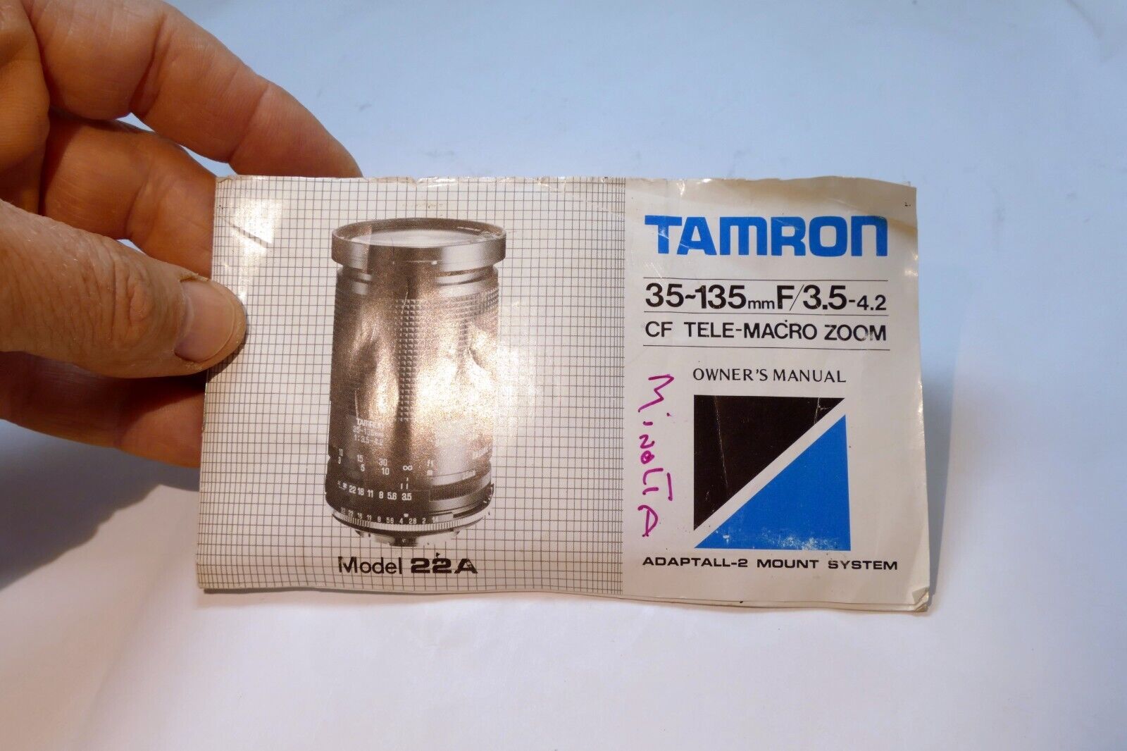 Tamron 35-135mm f3.5-4.2 lens Owner's Manual Adaptall guide
