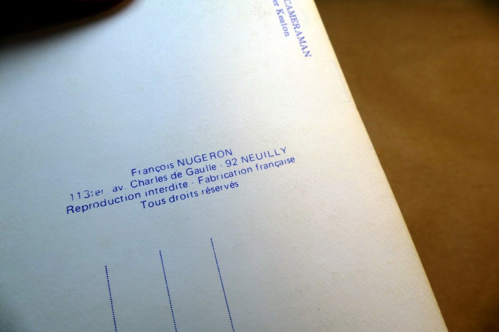 Le Cameraman BUSTER KEATON 1920's E-16 Postcard Paris France - unposted