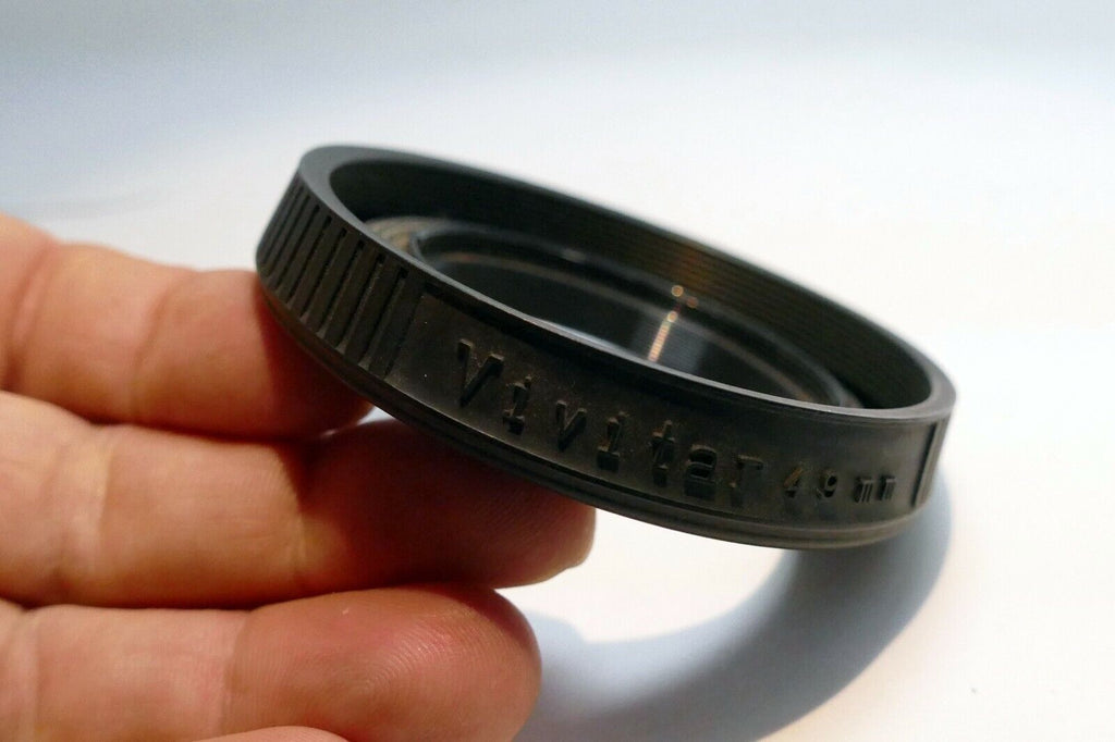 Vivitar 49mm rubber lens hood shade - damaged rigid rubber - AS IS needs repair