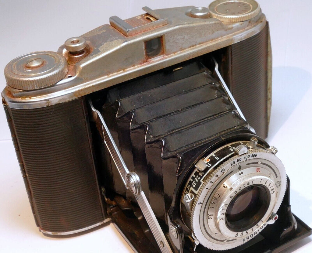Agfa-Ansco Speedex Special Folding Camera With 85mm f/4.5 Apotar Lens 4X5 medium