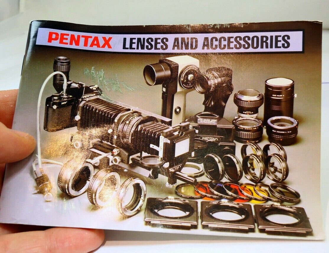 Pentax Lenses and Accessories camera  (EN) booklet brochure genuine 1971 K1000