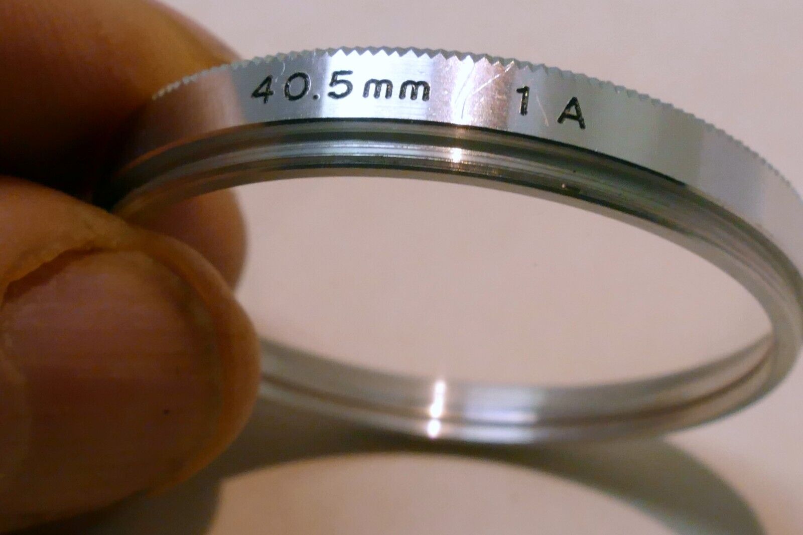 1A 1-A Skylight  40.5mm Lens Filter warming with chrome silver rim