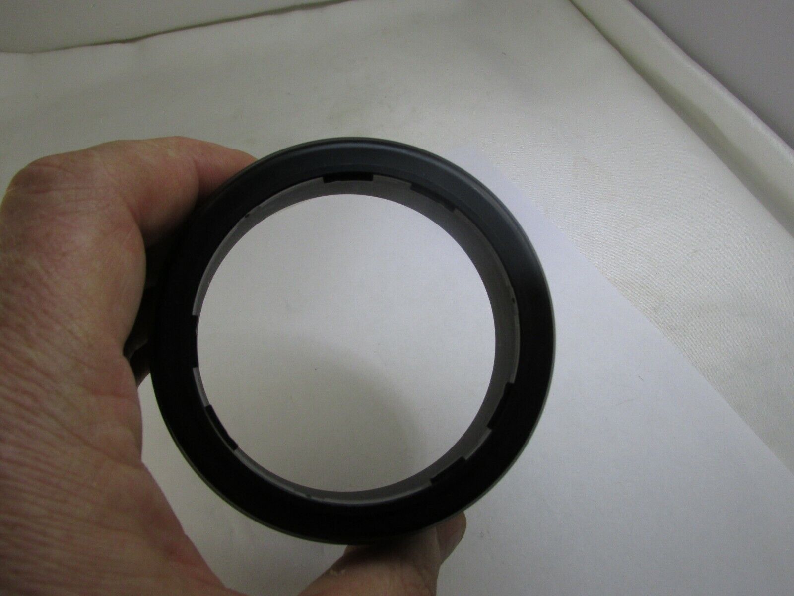 Plastic Lens Hood unknown brand 63.5mm ID  twist on type