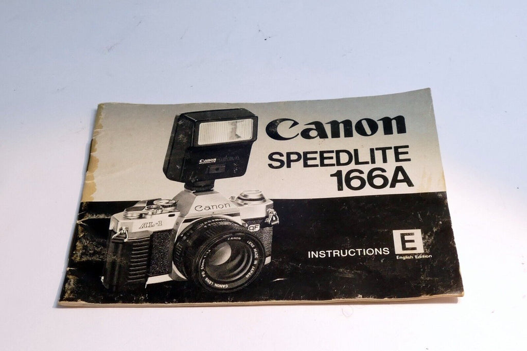 Canon Speedlite 166A Owners Manual Guide camera English