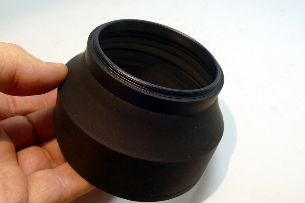 67mm Rubber Collapsible Lens Hood Shade threaded screw in 3- way telephoto wide