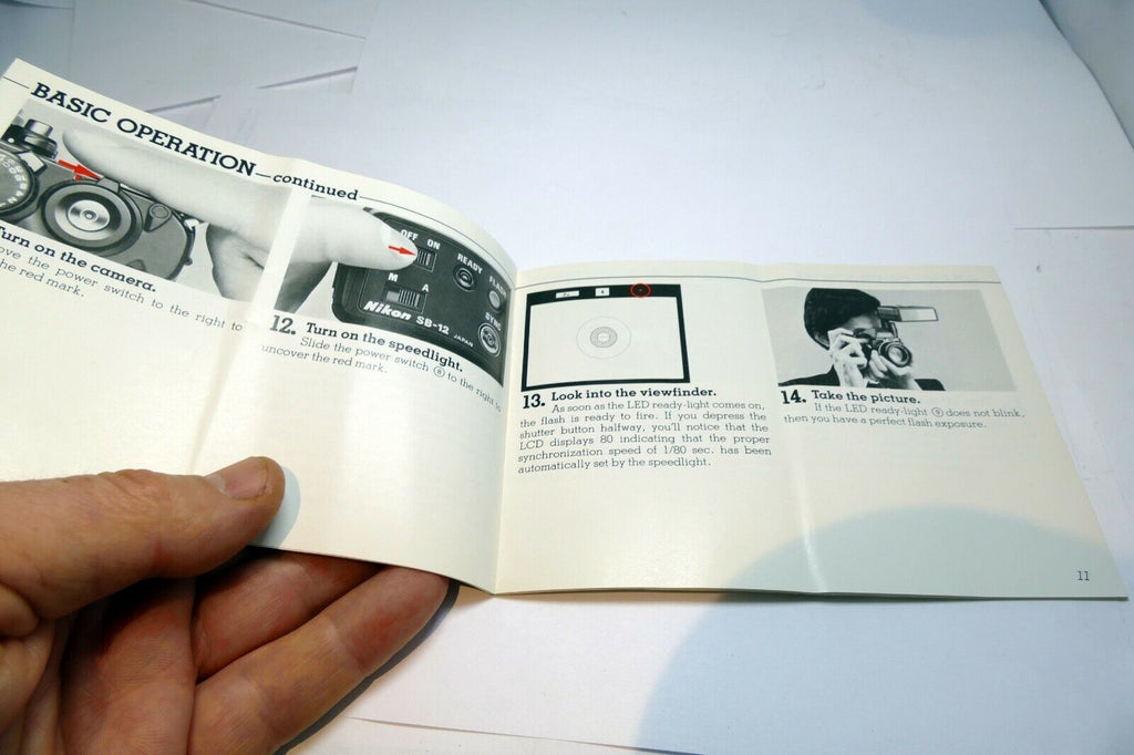 Nikon SB-12 Flash Speedlight Instruction manual Guide book English EN