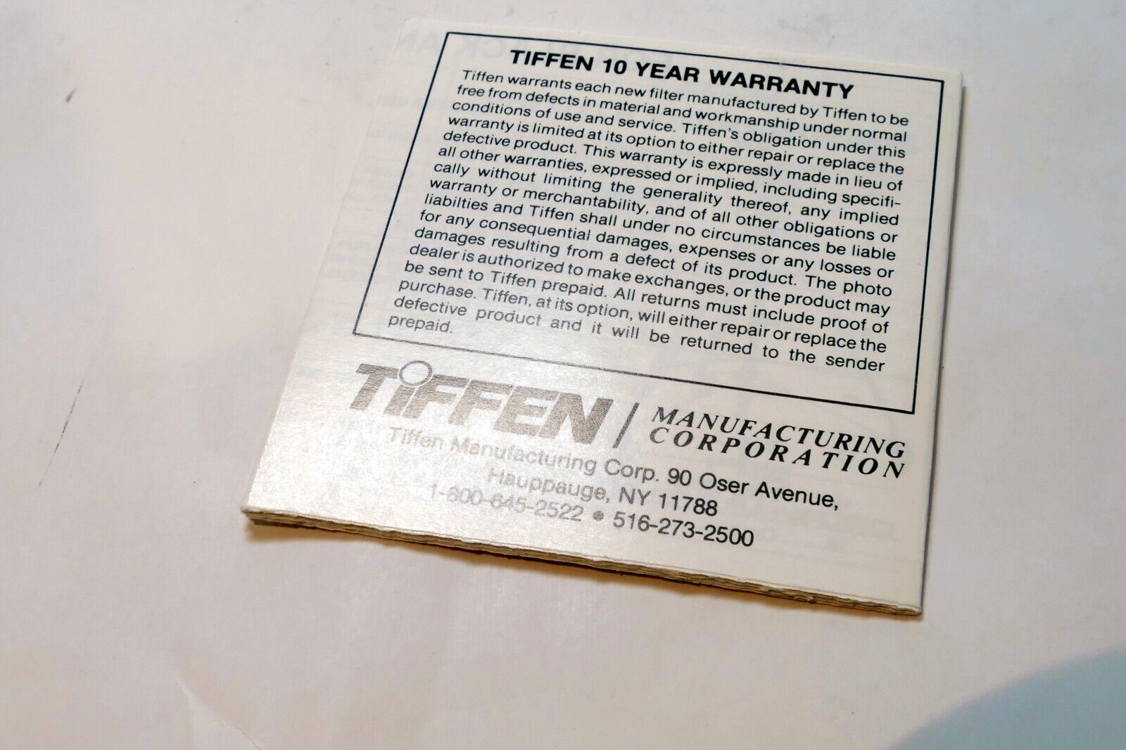 Tiffen Filter Facts Instruction Guide E English lens