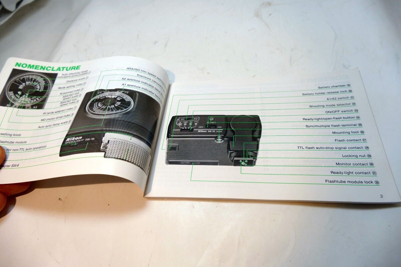 Nikon SB-15 Flash INSTRUCTION manual GUIDE English EN