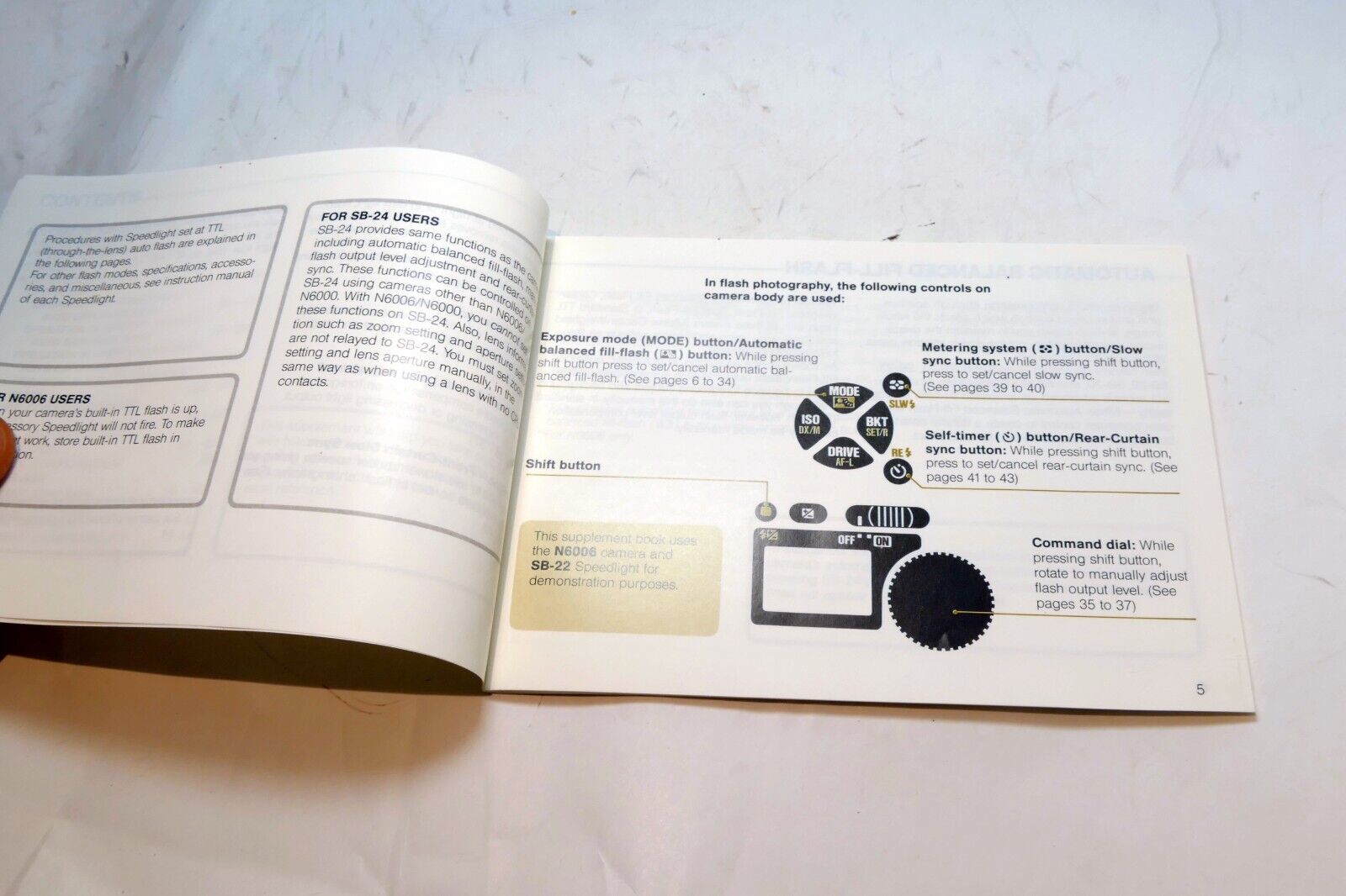 Nikon F N6006 Speedlight Flash Photography Instruction manual